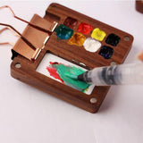 Maxbell Watercolor Palette Wood Paint Palette for Gouache Oil Paint Pigments Acrylic Without Clip