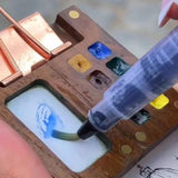 Maxbell Watercolor Palette Wood Paint Palette for Gouache Oil Paint Pigments Acrylic Without Clip