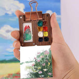 Maxbell Watercolor Palette Wood Paint Palette for Gouache Oil Paint Pigments Acrylic Without Clip