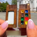 Maxbell Watercolor Palette Wood Paint Palette for Gouache Oil Paint Pigments Acrylic Without Clip