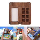 Maxbell Watercolor Palette Wood Paint Palette for Gouache Oil Paint Pigments Acrylic Without Clip