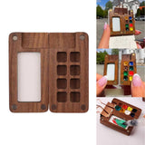 Maxbell Watercolor Palette Wood Paint Palette for Gouache Oil Paint Pigments Acrylic Without Clip