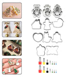 Christmas Cookie Cutter Set Polymer Clay Cutter Set for Cookie Fondant Cake 33pcs