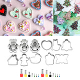 Christmas Cookie Cutter Set Polymer Clay Cutter Set for Cookie Fondant Cake 33pcs