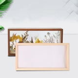 Maxbell 2xShadow Box Picture Frame Dried Flowers Frame Dried Flower Dark Wood Color