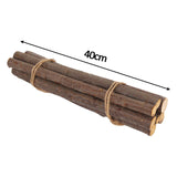 Wood Log Sticks Small Wood Sticks for Vase Filler Woodworking Embellishments 7PCS 40cm Dark Brown Thick