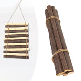 Wood Log Sticks Small Wood Sticks for Vase Filler Woodworking Embellishments 7PCS 40cm Dark Brown Thick