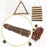 Wood Log Sticks Small Wood Sticks for Vase Filler Woodworking Embellishments 7PCS 40cm Dark Brown Thick