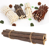 Wood Log Sticks Small Wood Sticks for Vase Filler Woodworking Embellishments 7PCS 40cm Dark Brown Thick