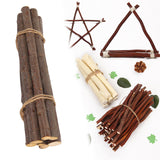 Wood Log Sticks Small Wood Sticks for Vase Filler Woodworking Embellishments 7PCS 40cm Dark Brown Thick