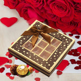 Chocolate Box 25 Grids Valentines Day Gift for Families Thanksgiving Wedding Red