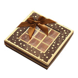 Chocolate Box 25 Grids Valentines Day Gift for Families Thanksgiving Wedding Black