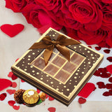 Chocolate Box 25 Grids Valentines Day Gift for Families Thanksgiving Wedding Black