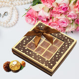 Chocolate Box 25 Grids Valentines Day Gift for Families Thanksgiving Wedding Black