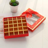 Chocolate Box 25 Grids Valentines Day Gift for Families Thanksgiving Wedding Khaki