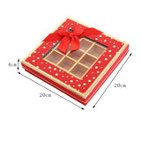 Chocolate Box 25 Grids Valentines Day Gift for Families Thanksgiving Wedding Red