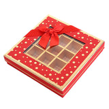 Chocolate Box 25 Grids Valentines Day Gift for Families Thanksgiving Wedding Red