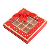 Chocolate Box 25 Grids Valentines Day Gift for Families Thanksgiving Wedding Red