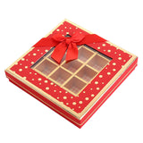 Chocolate Box 25 Grids Valentines Day Gift for Families Thanksgiving Wedding Red