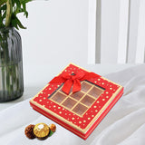 Chocolate Box 25 Grids Valentines Day Gift for Families Thanksgiving Wedding Red