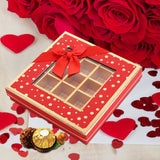 Chocolate Box 25 Grids Valentines Day Gift for Families Thanksgiving Wedding Red