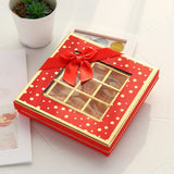 Chocolate Box 25 Grids Valentines Day Gift for Families Thanksgiving Wedding Red