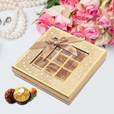 Chocolate Box 25 Grids Valentines Day Gift for Families Thanksgiving Wedding Red