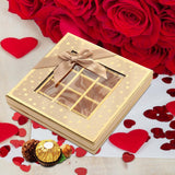 Chocolate Box 25 Grids Valentines Day Gift for Families Thanksgiving Wedding Red