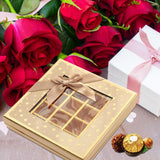 Chocolate Box 25 Grids Valentines Day Gift for Families Thanksgiving Wedding Khaki