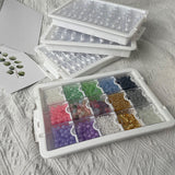 Bead Organizer Box Rectangle Grids Box for Nail Decoration Small Items Rings 24 Grids