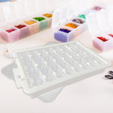 Bead Organizer Box Rectangle Grids Box for Nail Decoration Small Items Rings 24 Grids