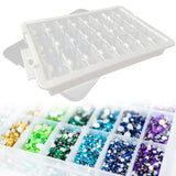 Bead Organizer Box Rectangle Grids Box for Nail Decoration Small Items Rings 24 Grids