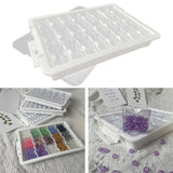 Bead Organizer Box Rectangle Grids Box for Nail Decoration Small Items Rings 24 Grids