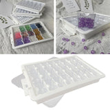 Bead Organizer Box Rectangle Grids Box for Nail Decoration Small Items Rings 24 Grids