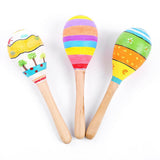 Maxbell 2x8x Wood Maracas Mini Hand Percussion Rattles for Painting Craft Decor Fiesta M