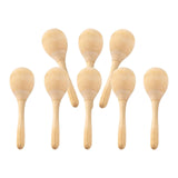 Maxbell 2x8x Wood Maracas Mini Hand Percussion Rattles for Painting Craft Decor Fiesta M