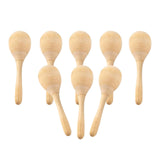 Maxbell 2x8x Wood Maracas Mini Hand Percussion Rattles for Painting Craft Decor Fiesta M