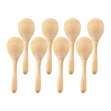 Maxbell 2x8x Wood Maracas Mini Hand Percussion Rattles for Painting Craft Decor Fiesta M