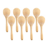 Maxbell 2x8x Wood Maracas Mini Hand Percussion Rattles for Painting Craft Decor Fiesta M