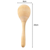 Maxbell 2x8x Wood Maracas Mini Hand Percussion Rattles for Painting Craft Decor Fiesta M