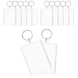 Maxbell 2x12x Photo Frame Keychains Clear Gifts with Split Ring Photo Holder Keychains