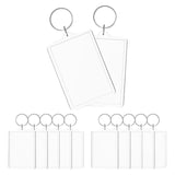 Maxbell 2x12x Photo Frame Keychains Clear Gifts with Split Ring Photo Holder Keychains