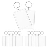 Maxbell 2x12x Photo Frame Keychains Clear Gifts with Split Ring Photo Holder Keychains