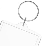 Maxbell 6x12x Photo Frame Keychains Clear Gifts with Split Ring Photo Holder Keychains
