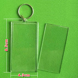 Maxbell 4x12x Photo Frame Keychains Clear Gifts with Split Ring Photo Holder Keychains