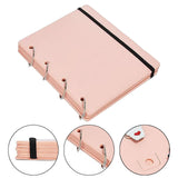 Maxbell Pin Display Holder 4 Pages Trading Pin Book for Home Tabletop Dressing Table Pink