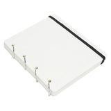 Maxbell Pin Display Holder 4 Pages Trading Pin Book for Home Tabletop Dressing Table White
