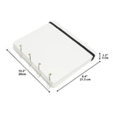 Maxbell Pin Display Holder 4 Pages Trading Pin Book for Home Tabletop Dressing Table White