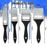 Maxbell Maxbell Flat Paint Brush Artists Epoxy Resin Making Decor Water based Acrylic Paints XL