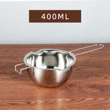 Maxbell Stainless Steel Boiler Pot Water Bath Melting Bowl for Cooking Outdoor Party 400ml